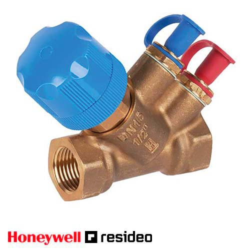 Балансувальний клапан Resideo Kombi-2-plus DN 15 1/2" з вимірювальними ніпелями (Honeywell V5032Y0015BLF)