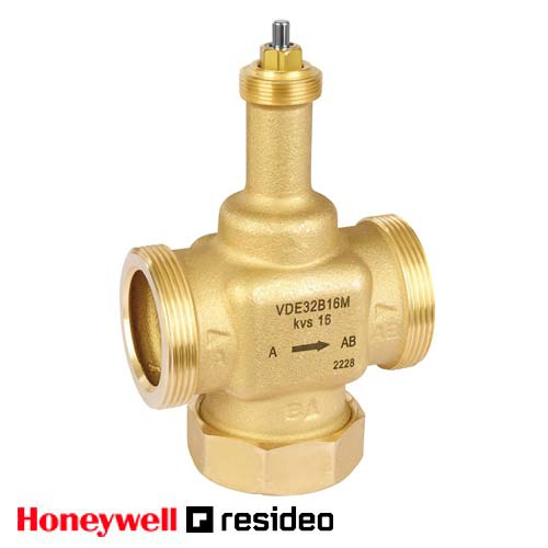 Двоходовий регулюючий клапан Resideo VDE32B16M G 2" Dn32 Pn16 Kvs 16 хід 6,5 мм плоск.ущіл. (Honeywell V5832B2109)