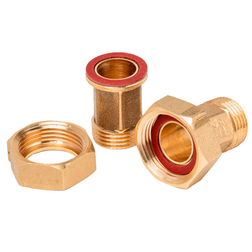 Монтажный комплект для водомера Ду 15 (3/4" ВР - 1/2" НР)