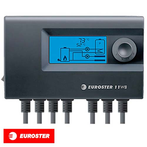 Термоконтроллер Euroster 11WB для твердотопливного котла с баком ГВС