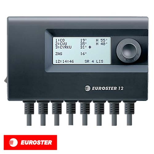 Термоконтроллер Euroster 12 с недельным программированием для 3 насосов отопления