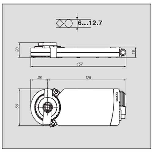 Belimo CM24-SR-R Електропривод повітряної заслінки (аналог., оберт. праворуч)