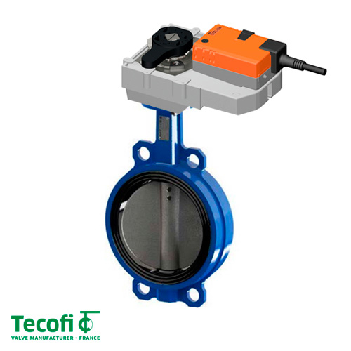 Задвижка баттерфляй Tecofi Tecfly VPG 4448-02 Dn65 Pn16 с электроприводом Belimo GR230A-5