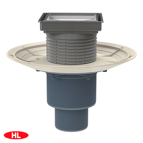 Трап з решіткою під плитку HL310Prblue-3020 DN50/75/110 із сухим сифоном 132х132/112х112мм