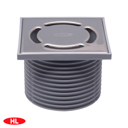 Надставний елемент HL37N d 110мм/123х123мм з нерж. решіткою 115х115мм та опорними рамами