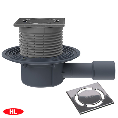 Трап для внутренних помещений HL510N-3000 DN40/50 сухой сифон 121х121/Klick-Klack/115х115мм