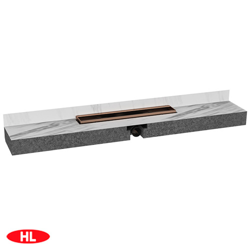 Душевой канал HL531Prblue.2 без решетки | подрамник красное золото | сухой сифон „Primus blue“