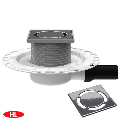 Трап HL90PrblueD DN40 с сухим сифоном "Primus blue" 123х123/115х115мм