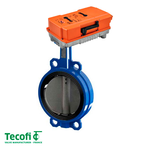 Засувка батерфляй Tecofi Tecfly VPG 4449-02 Dn150 Pn16 з електроприводом Belimo PRCA-S2-T