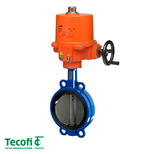 Задвижка баттерфляй Tecofi Tecfly VPG 4449-02 Dn200 Pn16 с электроприводом Belimo SY4-230-3-T