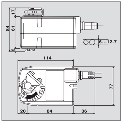 Belimo TF24-MFT Електропривод повітряної заслонки (програмований)