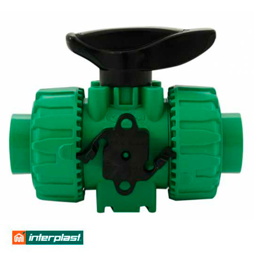 Кран полипропиленовый 20 мм Interplast PPR Green под пайку (700380020)