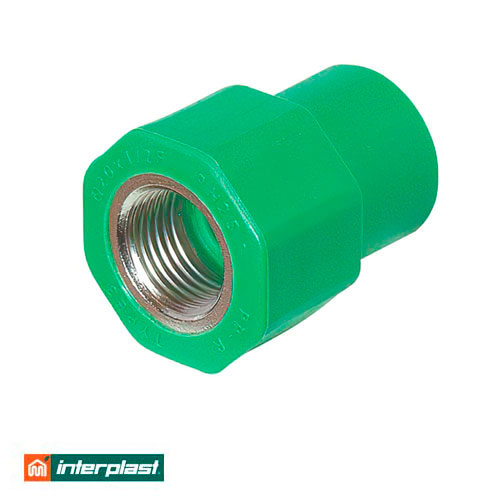 Муфта переходная 75х2" Interplast PPR Green PN30 с внутренней резьбой (790127502)