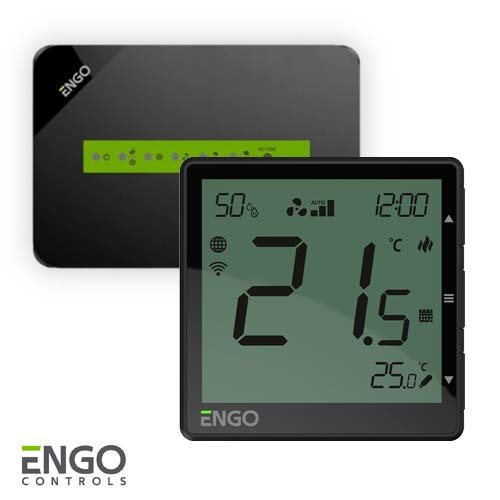 Бездротовий інтернет-термостат для фанкойлу ENGO EFAN-RFВ Wi-Fi чорний (932310556)