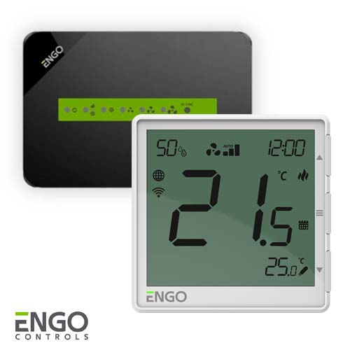 Бездротовий інтернет-термостат для фанкойлу ENGO EFAN-RFW Wi-Fi білий (932310559)