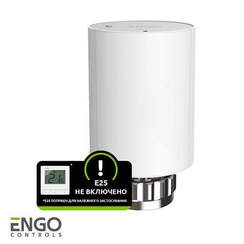 Бездротова радіаторна головка ENGO ETRV-M30+RA M30x1.5 (932330720)