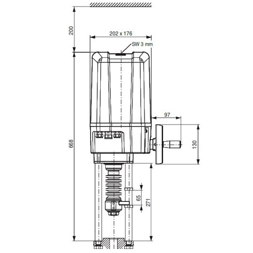 Belimo GV12-230-3-T Электропривод седельного клапана