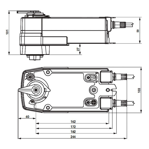 Belimo SRF24A-SZ-S2-5-O Електропривод для заслонок "батерфляй"