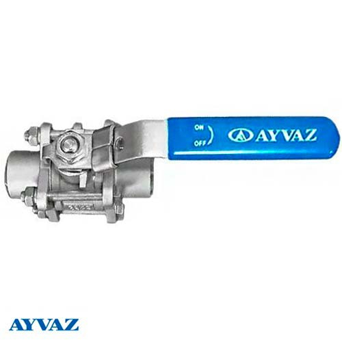 Кран кульовий повнопрохідний приварний Ayvaz V-3TB Н/Ж Ду 32 Ру 63 (708142230035)