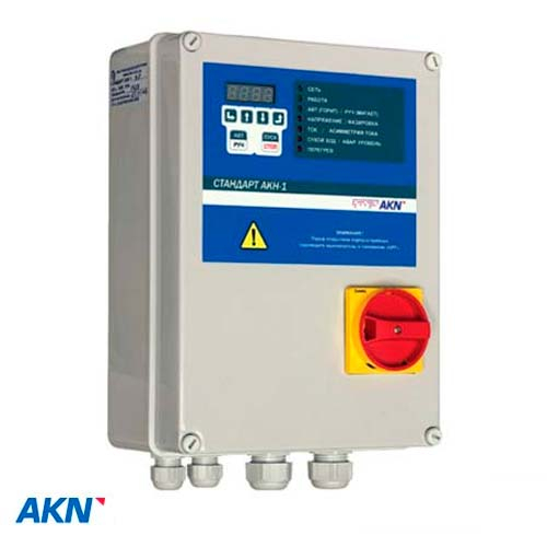 Пульт управления насосом Стандарт АКН-1-4.0-SS трехфазный, до 4.0 кВт (плавный пуск)