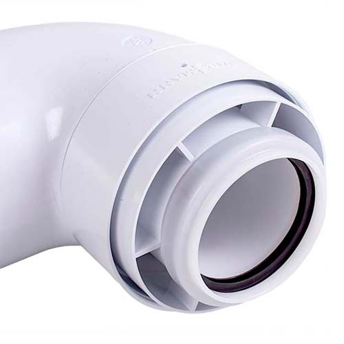 Коліно димоходу 87° D=60/100 мм для конденсаційних котлів Viessmann (7373226)