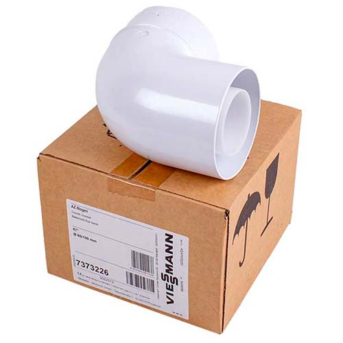 Коліно димоходу 87° D=60/100 мм для конденсаційних котлів Viessmann (7373226)