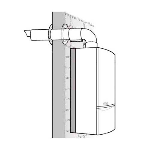 Труба димоходу (прохід через зовнішню стіну) D=60/100 мм для конденсаційних котлів Viessmann (7373232)