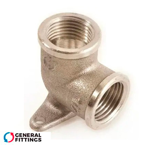Кутник нікельований General Fittings 1/2" ВВ з настінним кріпленням (270023N040400A)