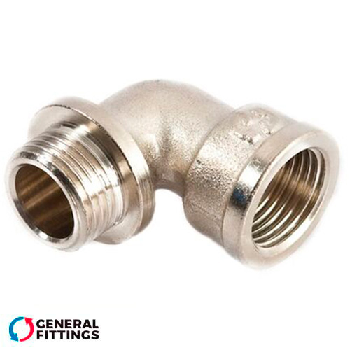 Коліно латунне нікельоване General Fittings 1/2" ВЗ (270024N040400A)