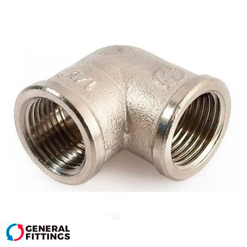 Коліно латунне нікельоване General Fittings 3/4" ВВ (270025N050500A)