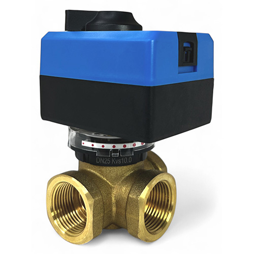 Триходовий змішувальний клапан Tervix RMV Rp 1", DN25, Kvs 10 + електропривод СAMV 230В (293452)