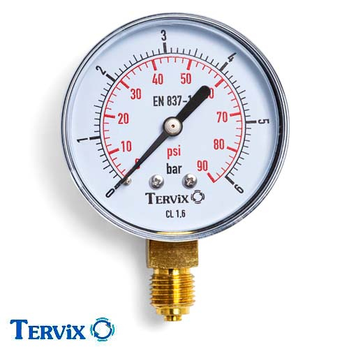 Манометр Tervix Pro Line 80 мм | 0-4 бар | 1/2" | к.т. 1,6 (355311)