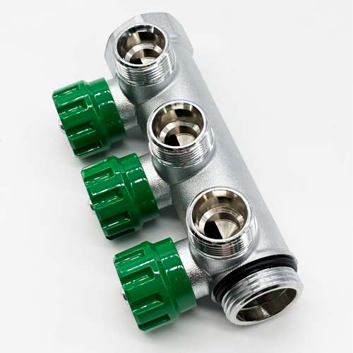 Коллектор распределительный General Fittings FLEXUS 90 | 3 выхода | 1"x3/4" (6300R8C1005V3A)