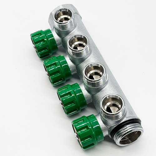 Коллектор распределительный General Fittings FLEXUS 90 | 4 выхода | 1"x3/4" (6300R8C1005V4A)