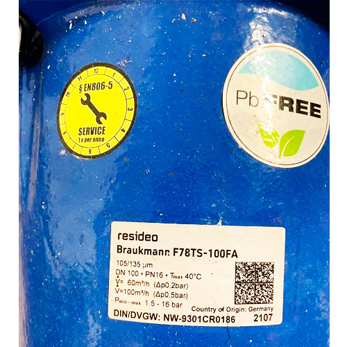 Resideo Braukmann F78TS-100FC Dn100 Рn16 50мкм Фильтр с обратной промывкой (Honeywell F78TS-100FC)