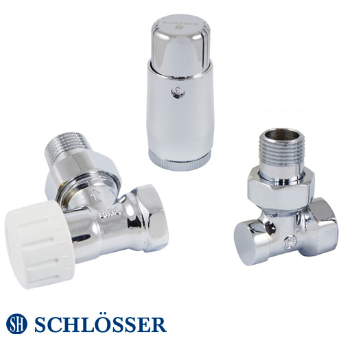 Комплект термостатический Schlösser Standard Mini GZ1/2 x GW1/2 угловой, термоголовка Mini M30x1.5 (602200060)