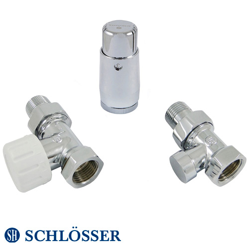Комплект термостатический Schlösser Standard Mini GZ1/2 x GW1/2 прямой, термоголовка Mini M30x1.5 (602200061)