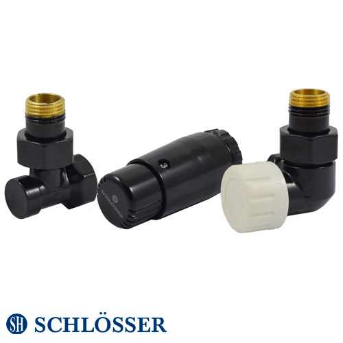 Комплект термостатический Schlösser Standard Mini GZ1/2 x GW1/2 осевой, термоголовка Mini M30x1.5 (602200066.RAL90051)