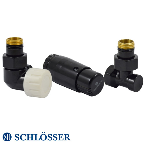 Комплект термостатический Schlösser Standard Mini GZ1/2 x GW1/2 осевой, термоголовка Mini M30x1.5 (602200067.RAL90051)