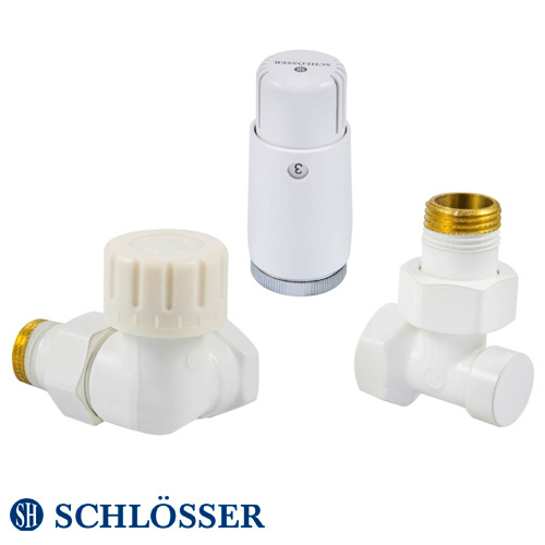 Комплект термостатический Schlösser Standard Mini GZ1/2 x GW1/2 осевой, термоголовка Mini M30x1.5 (602200067)
