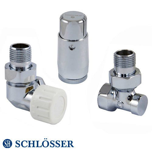 Комплект термостатический Schlösser Standard Mini GZ1/2 x GW1/2 осевой, термоголовка Mini M30x1.5 (602200069)