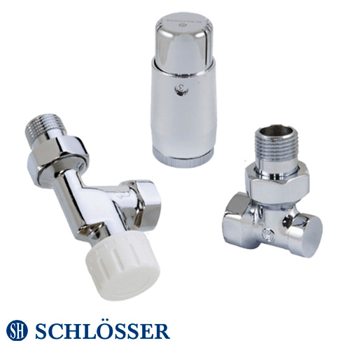 Комплект термостатический Schlösser Standard Mini GZ1/2 x GW1/2 аксиальный, термоголовка Mini M30x1.5 (602200127)