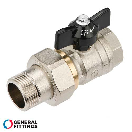Кран кульовий з американкою General Fittings 7S00 1/2" DN15 ВЗ (7S00M5N040402A)