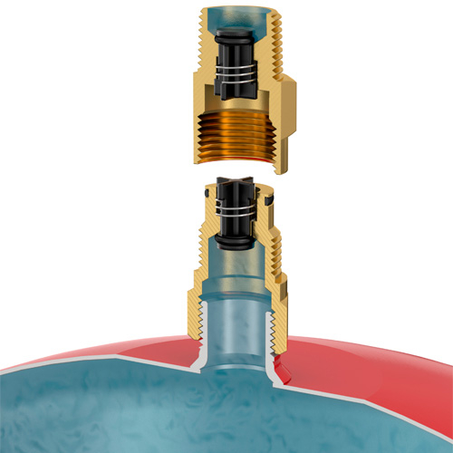 Сервисный вентиль Flamco Flexfast 3/4" для баков 2-50 л (27920)