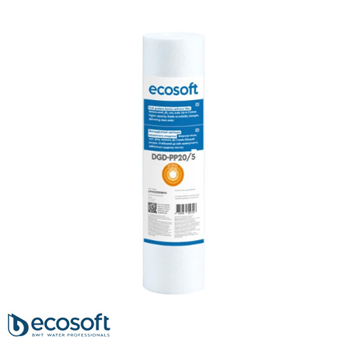 Двух градиентный картридж Ecosoft 2.5"×10" из вспененного полипропилена 20-5 мкм (CPV2510205ECO)