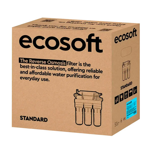 Фільтр зворотного осмосу Ecosoft Standard PRO 5-50P з помпою та мінералізацією (MO550PECOSTD)