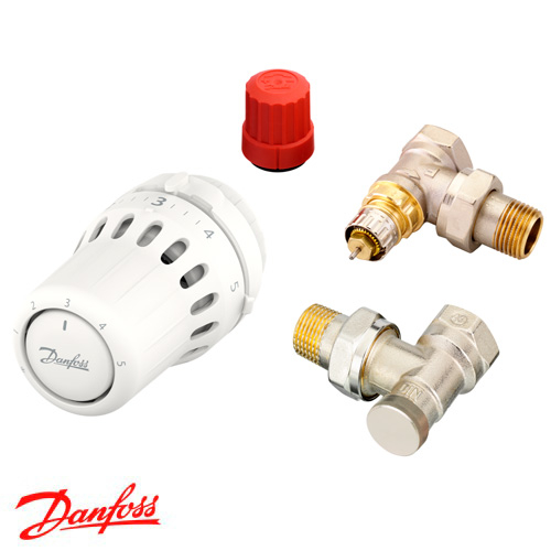 Радиаторный комплект Danfoss React RA + RA-N + RLV-S угловой | 1/2" (015G5349)