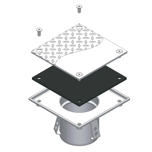 Ревизионный лючок-прочистка ATT Inox Drain DN110 150х150мм (RW150110)