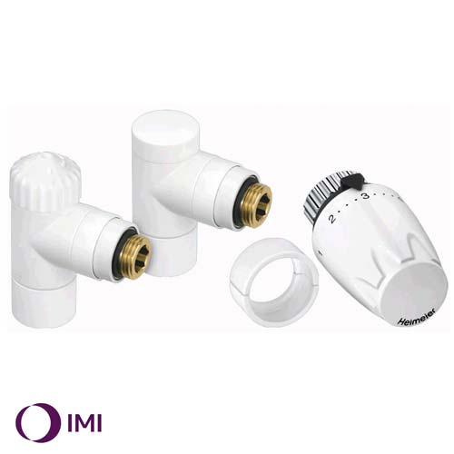 Design-Edition Комплект IMI Heimeier  угловой белый (RAL9016)