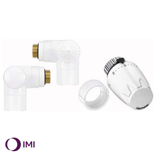 Design-Edition Комплект IMI Heimeier двойной угловой правый, белый (RAL9016)